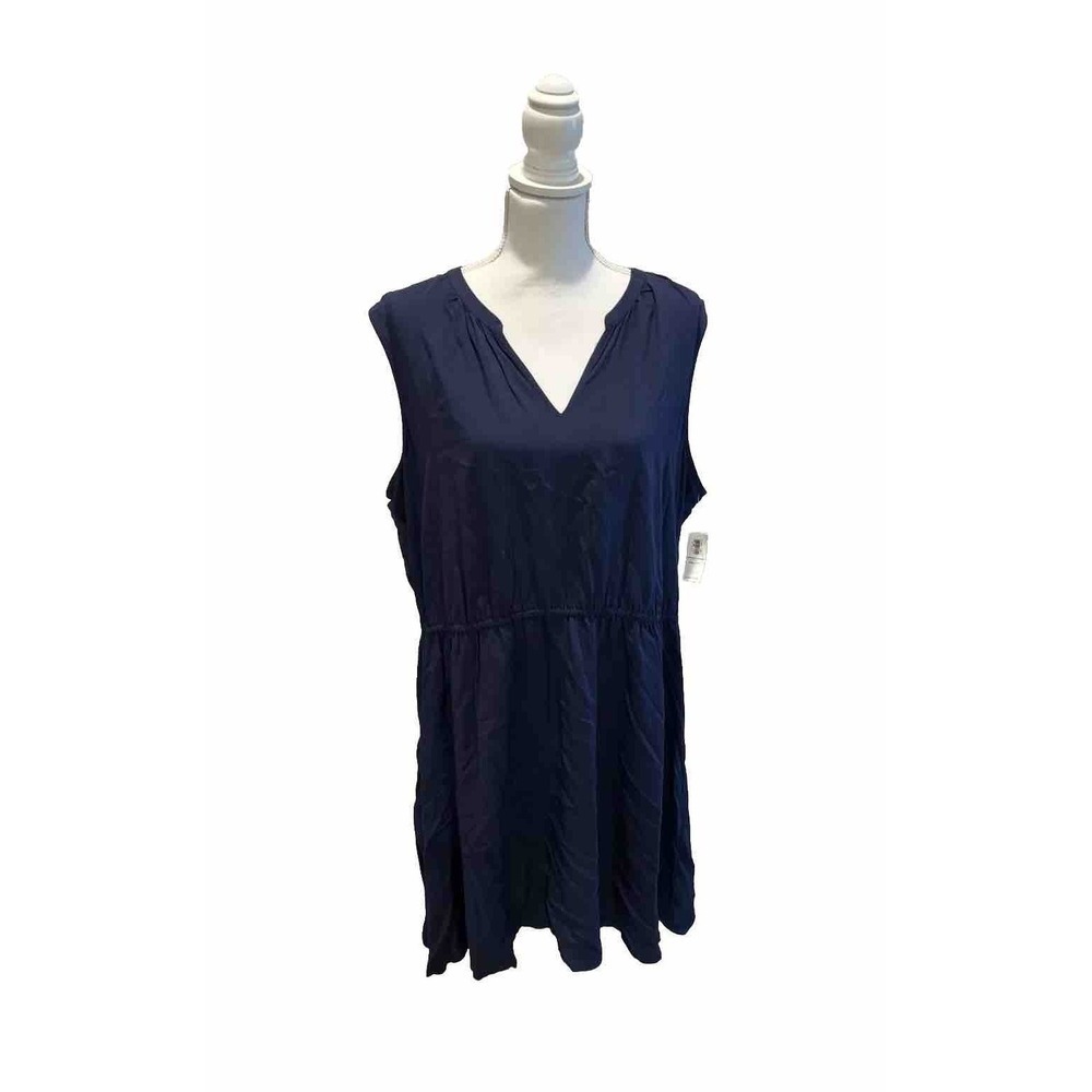 Old Navy Women's Plus Size Sleeveless Tunic‎ Dress Navy Blue NWT - Picture 2 of 9